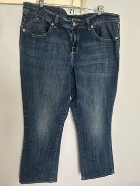 Rock & Republic Kendall Cropped Dark Blue Jeans 16 W women’s plus size